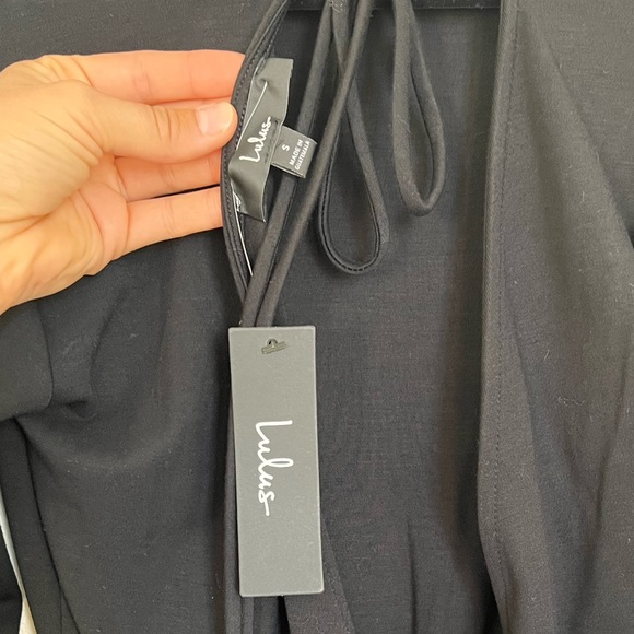 Lulu’s Black Long Sleeve Cutout Romper - Picture 4 of 9